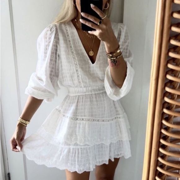 White embroidered dress - Picture 3 of 7